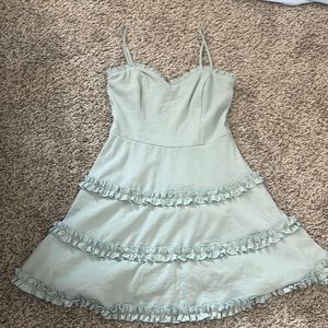 Green Ruffle Dress